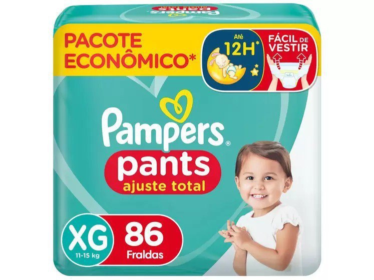 Fralda Calça Pampers Pants Ajuste Total