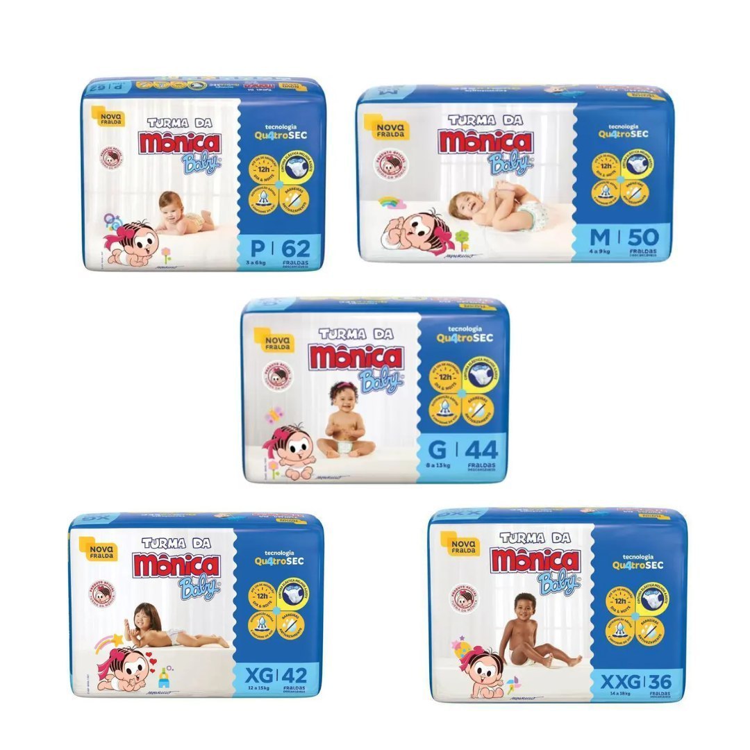 Fralda Descartável Turma da Mônica Baby