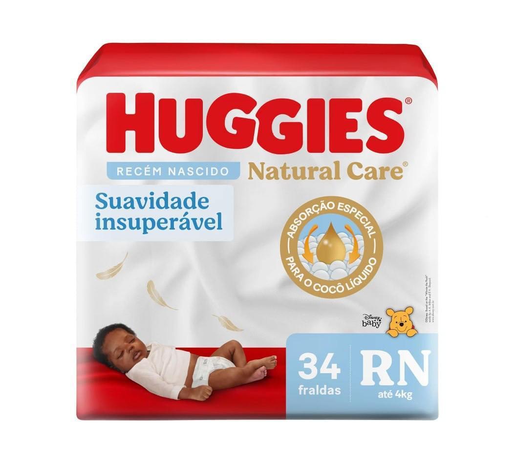 Fralda Huggies Natural Care RN 34 Unidades
