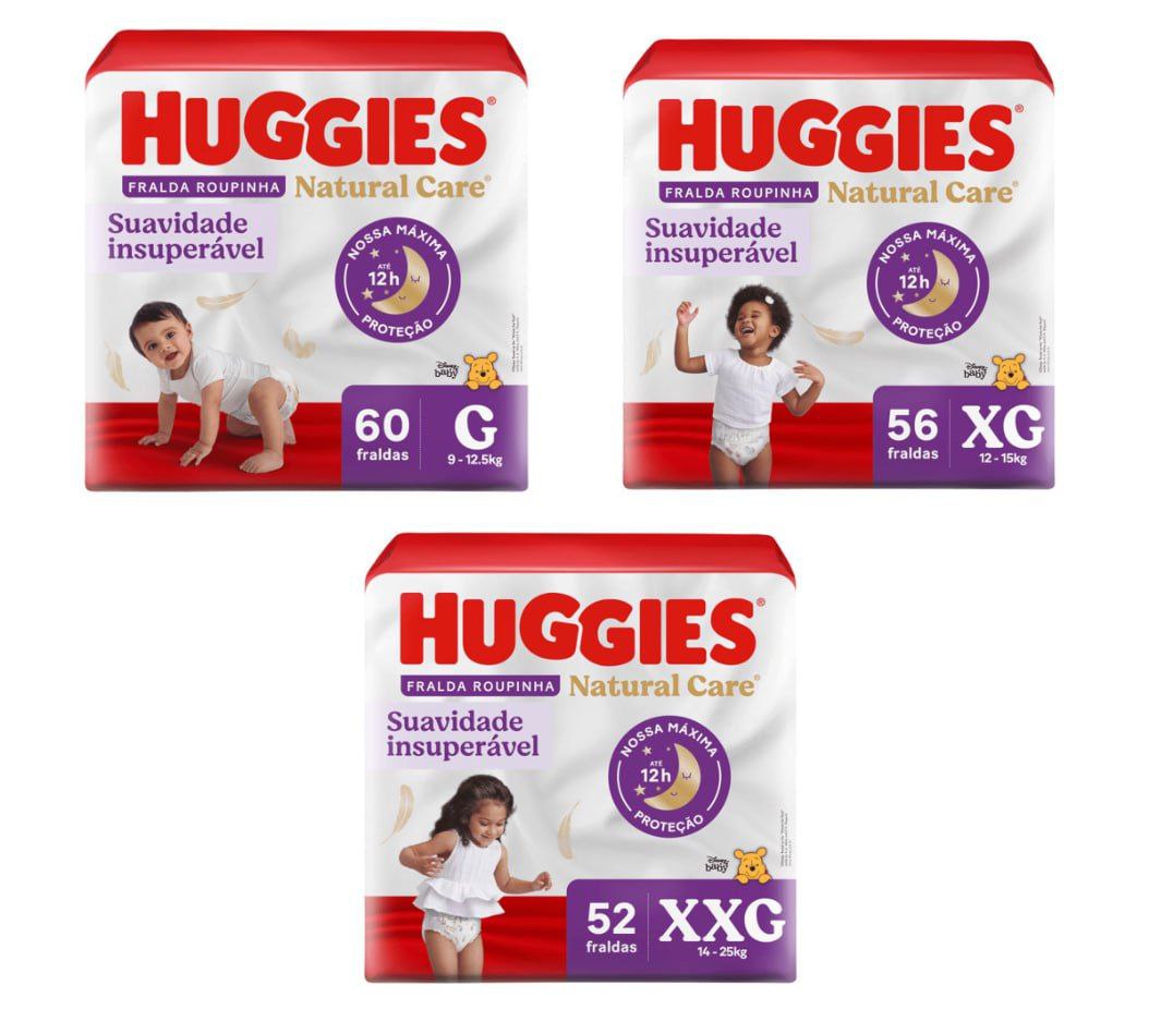 Fralda Huggies Natural Care Roupinha