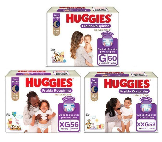 Fralda Huggies Natural Care Roupinha