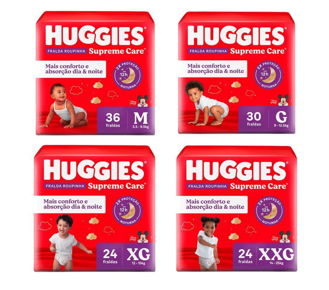 Fralda Huggies Roupinha Supreme Care