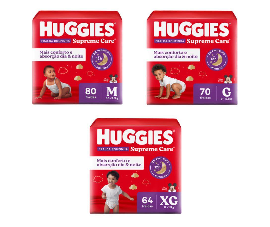 Fralda Huggies Roupinha Supreme Care 