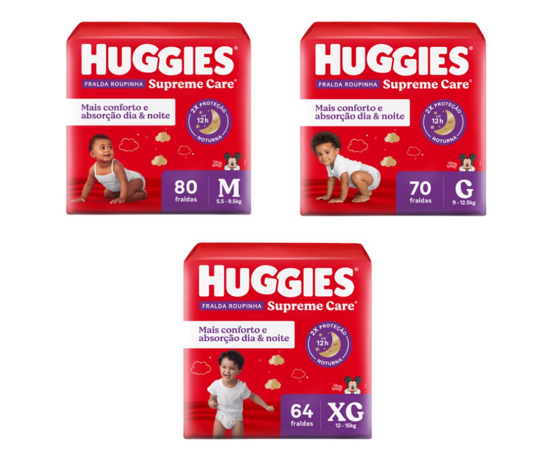 Fralda Huggies Roupinha Supreme Care 