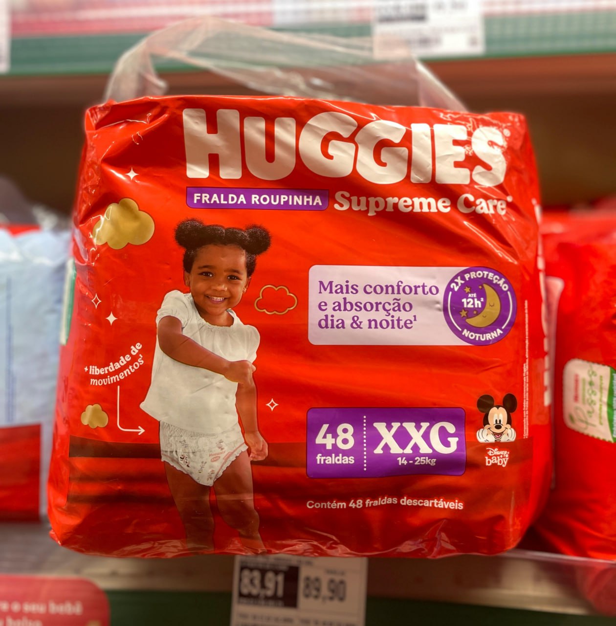 👉🏼 Fralda Huggies Roupinha Supreme Care XXG 48 Unidades