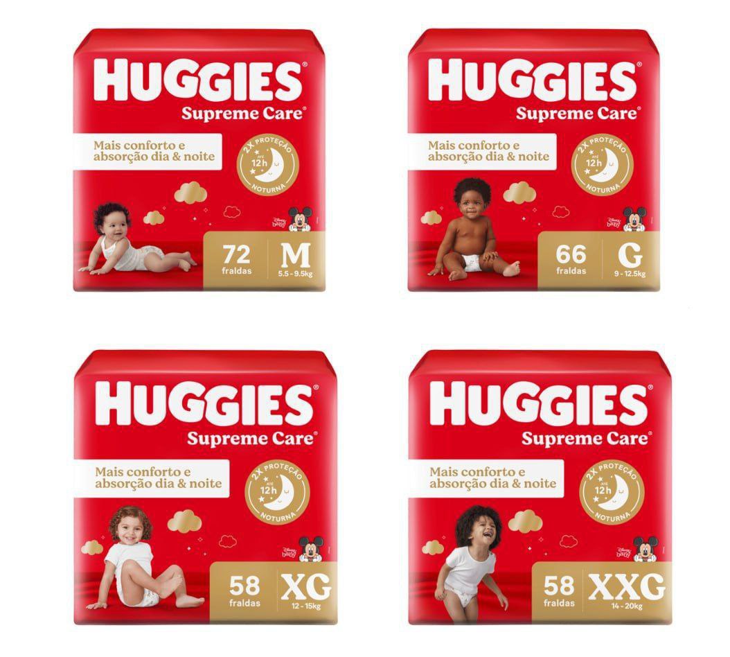 Fralda Huggies Supreme Care G XG e XXG