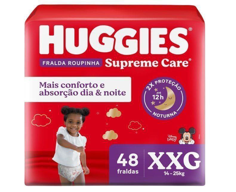 Fralda Huggies Supreme Care Roupinha  XXG 48 Un