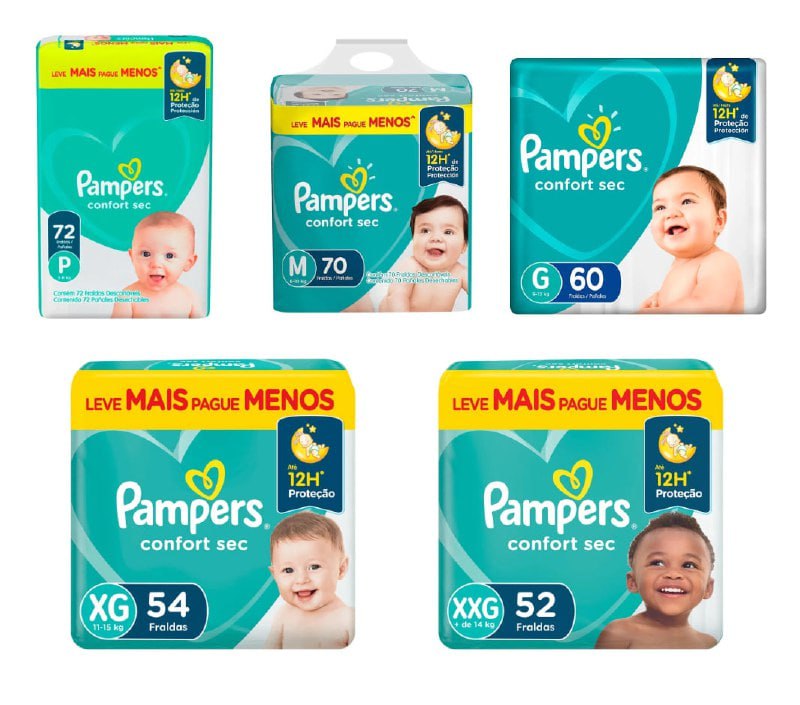 Fralda Pampers Confort Sec
