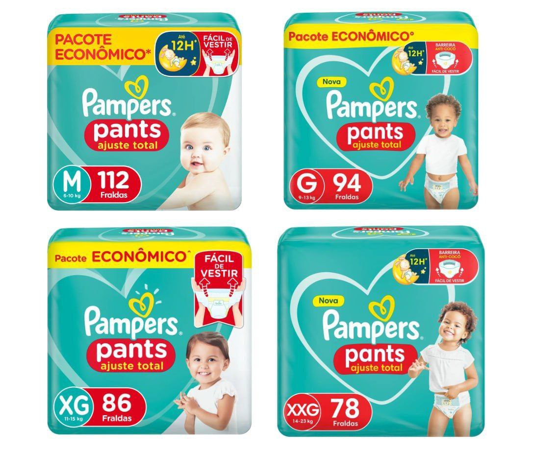 Fralda Pampers Pants Ajuste Total