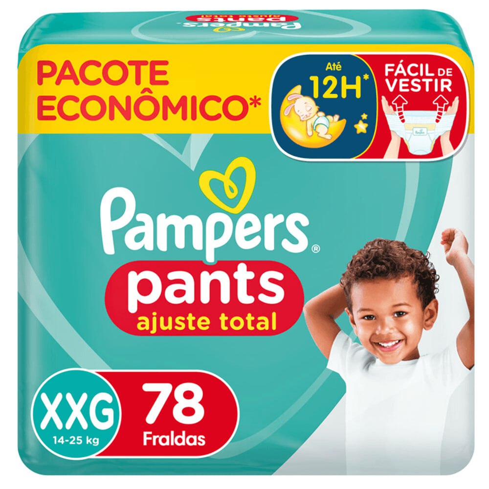 Fralda Pampers Pants Ajuste Total XXG 78 unidades