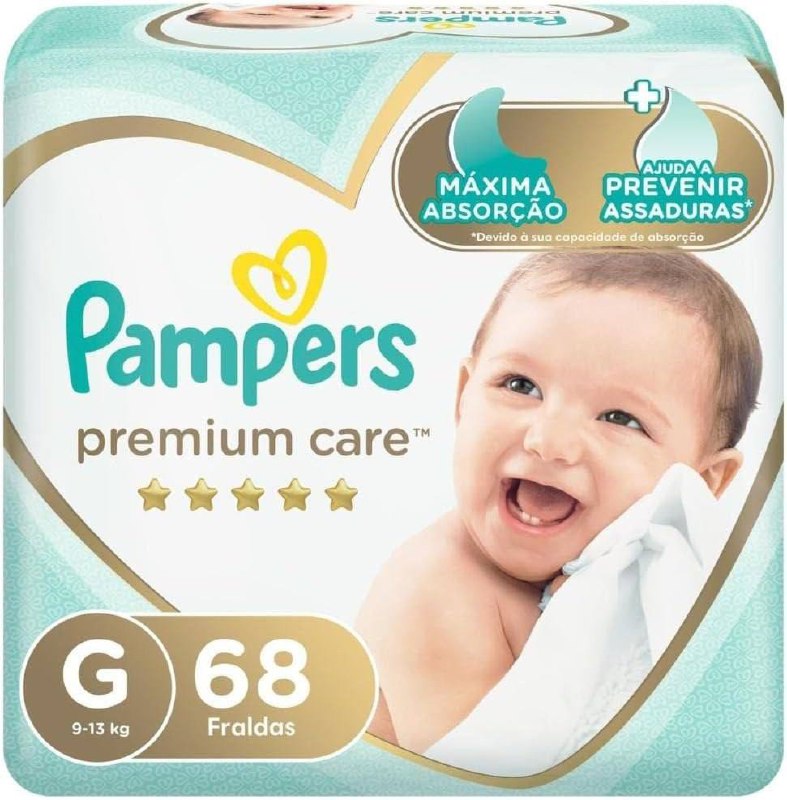 Fralda Pampers Premium Care G 68 Unidades