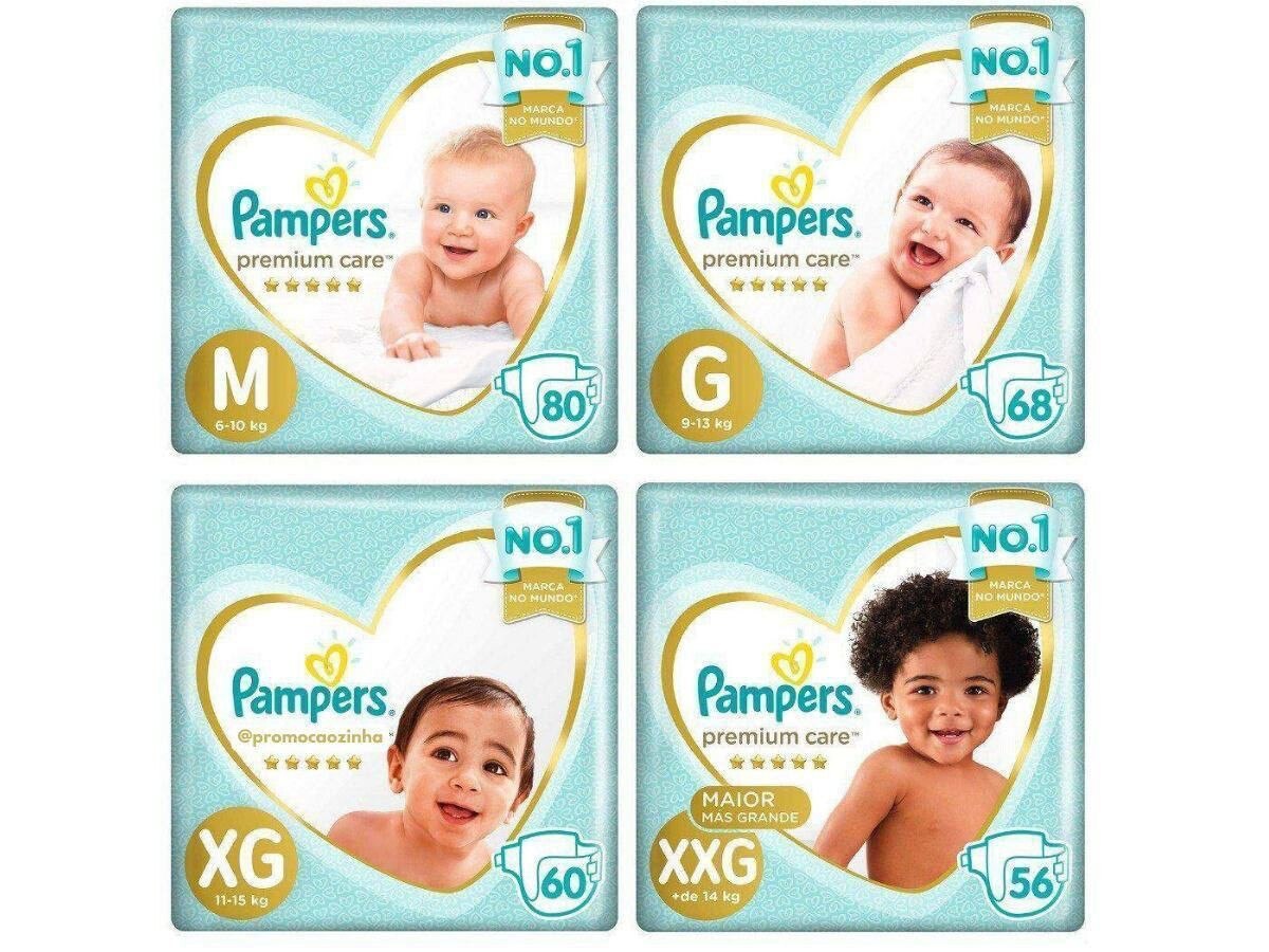 Fralda Pampers Premium Care