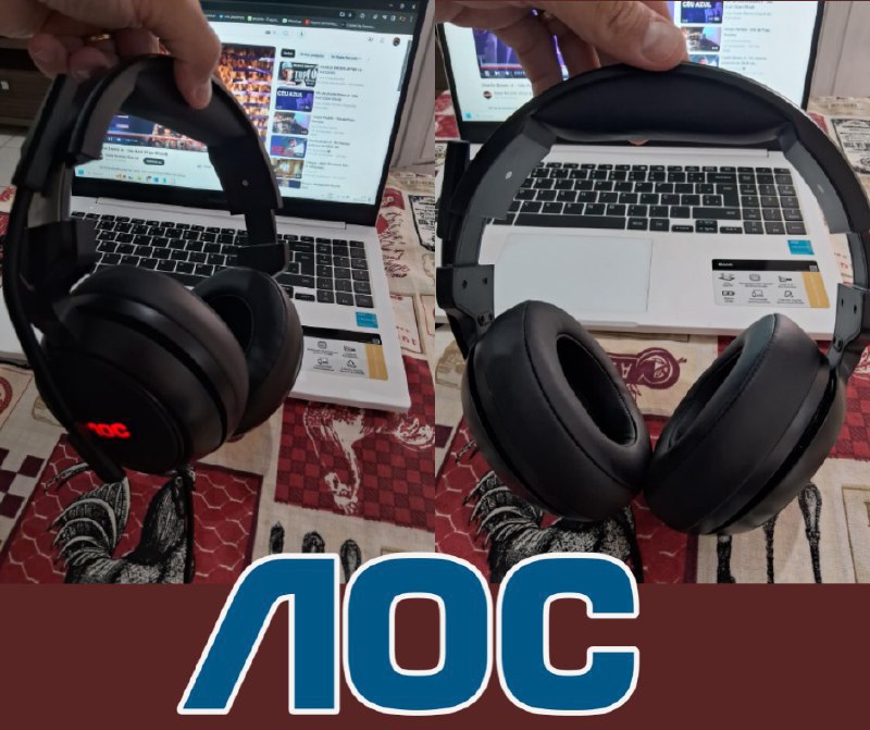 Headset Gamer, Headphone, fone de ouvido com microfone AOC GH100 Driver 50 mm, Multiplataforma, LED.