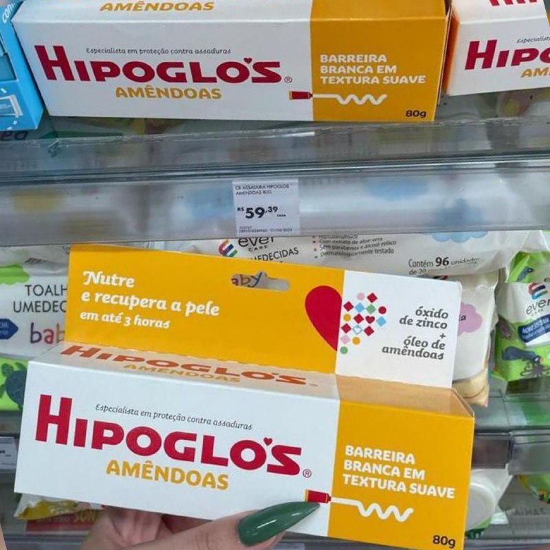 Hipoglós Creme Assadura 80G Amêndoas Unit