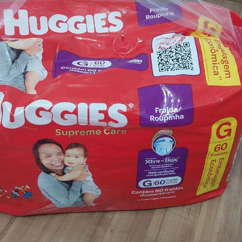 Huggies Fralda Roupinha Disney Baby Supreme Care G 60 unidades