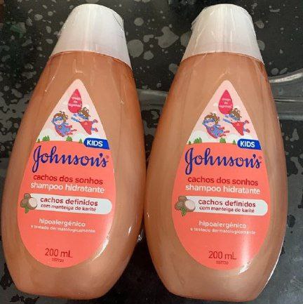 Johnson's Baby Shampoo Infantil Para Cabelos Cacheados Cachos Dos Sonhos, 200ml