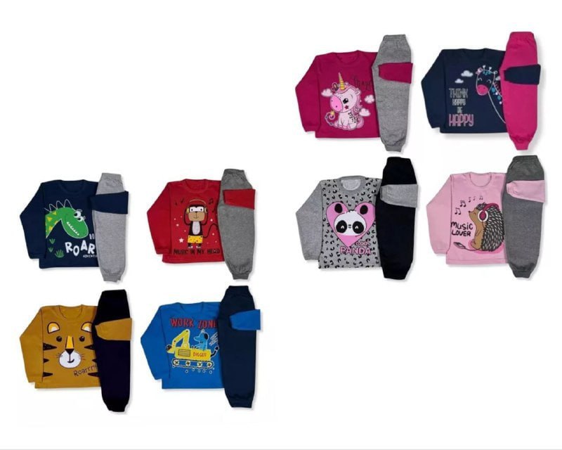 Kit 4 Conjunto Moletom Infantil Inverno Roupa De Frio Menina