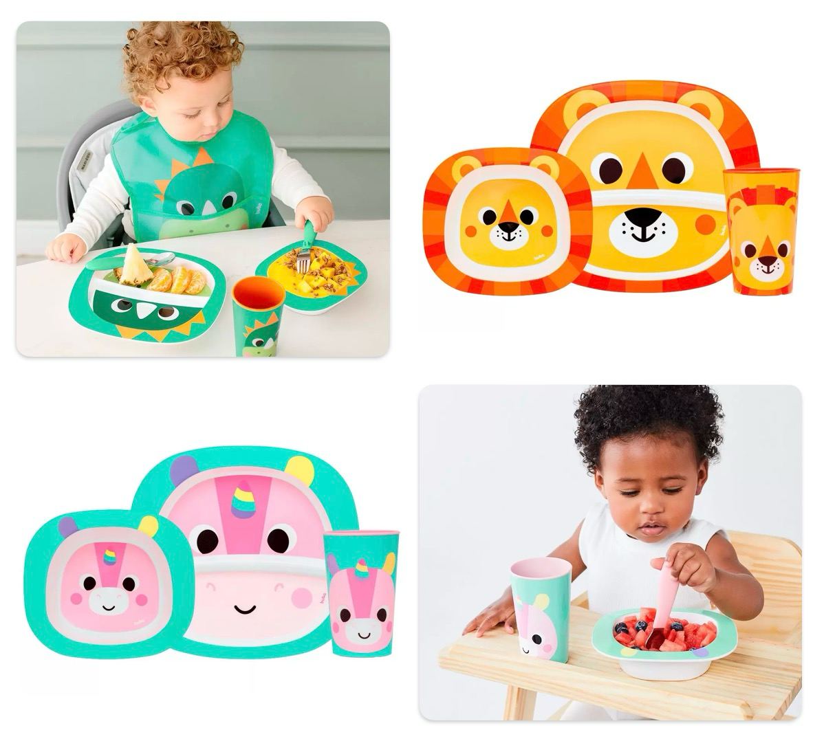 Kit Refeição Infantil Buba Zoo 3 Peças