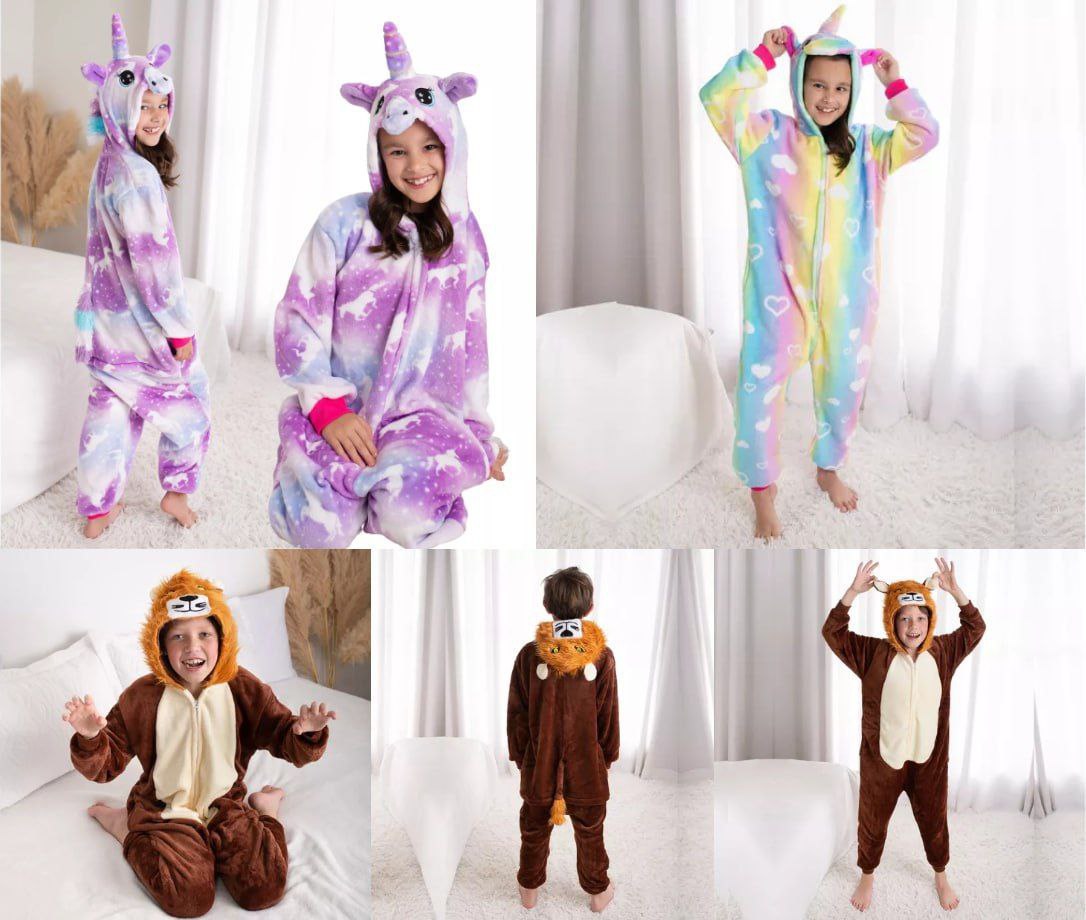 Macacão Kigurumi pijama infantil ( Tam. 1 a 12 anos)