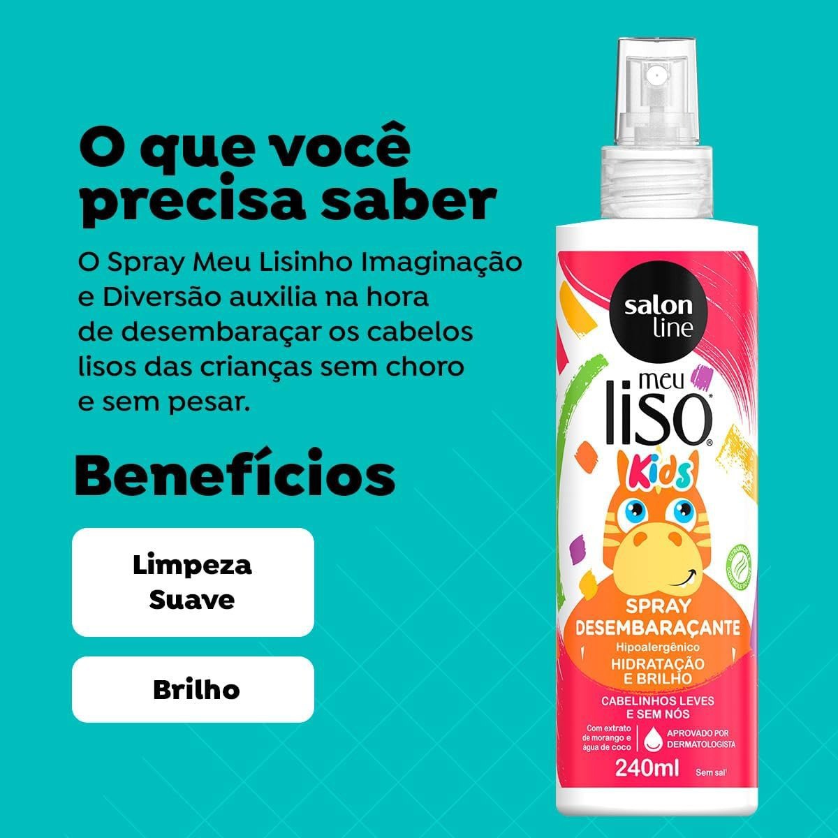 Meu Lisinho Spray Kids Desembaraçador Salon Line 240ml
