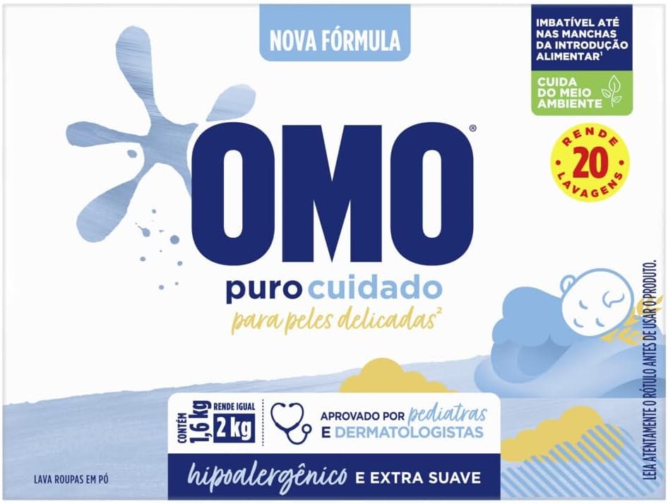 OMO Puro Cuidado - Sabão Em Pó 1 6Kg
