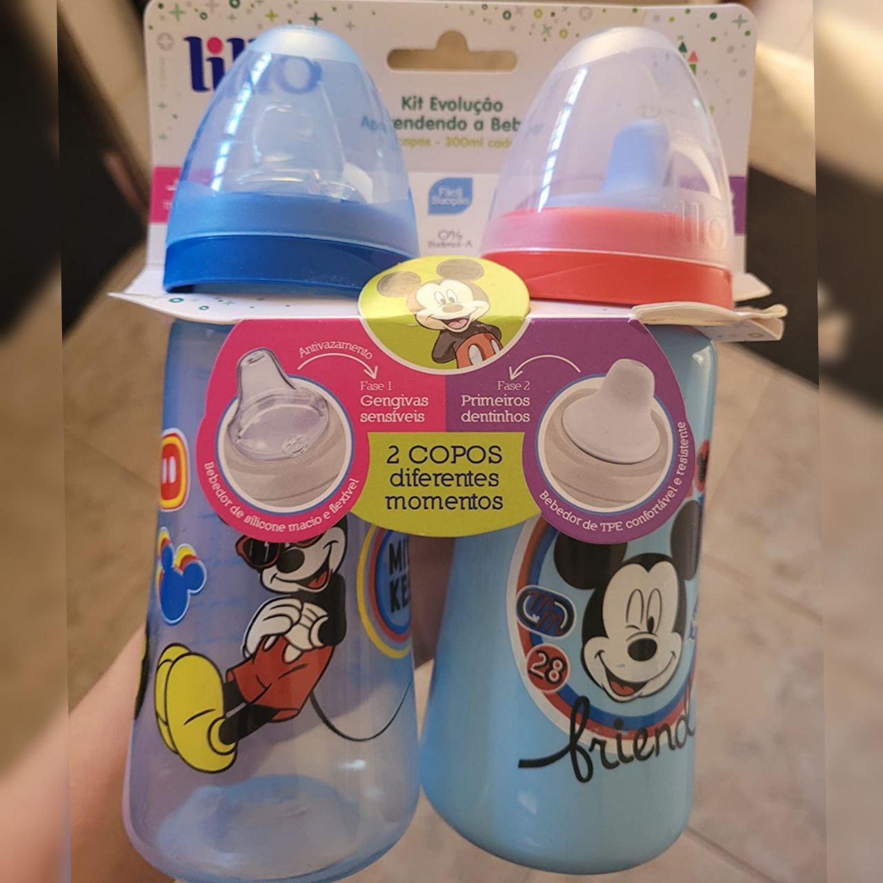 Pack 2 Copos Colors Disney - Lillo, Azul