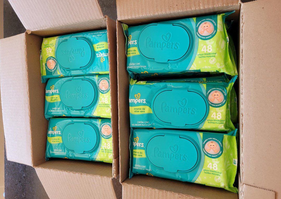 Pampers Lenços Umedecidos Aroma de Aloe Vera 576 Unidades