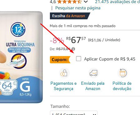 Pela Amazon! Marque o cupom que aparece na  imagem!!