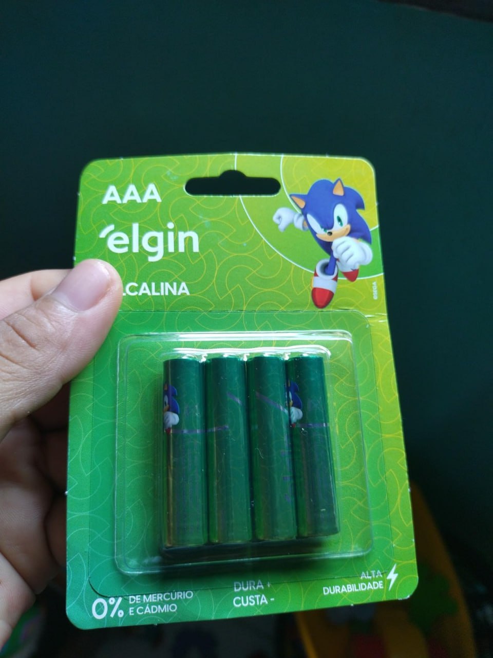 Pilha Alcalina, Elgin, Palito AAA, Blister com 4