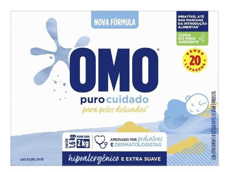 Sabão em Pó Omo Puro Cuidado 1,6kg