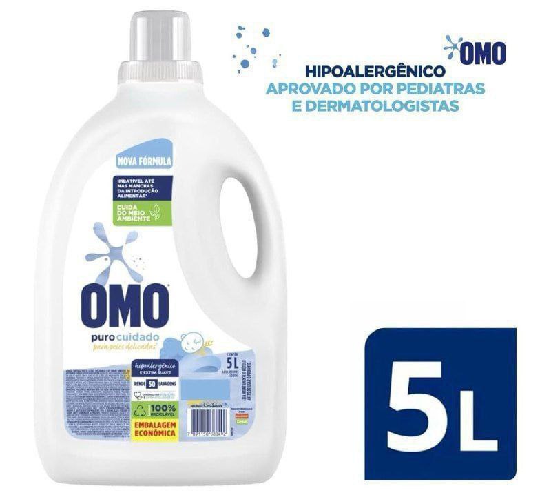 Sabão Líquido Omo Puro Cuidado 5L  