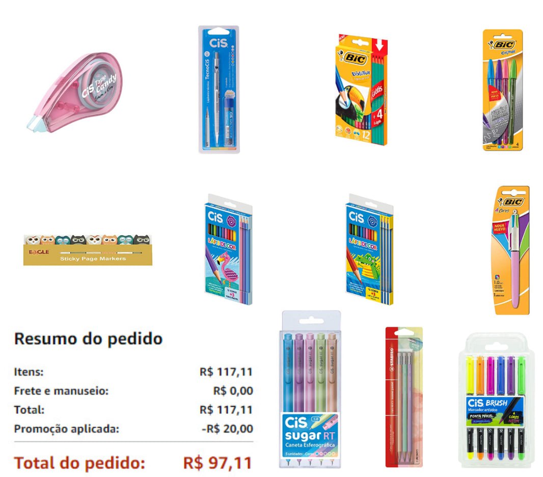 Super Desconto em Papelaria + R$ 20 OFF do cupom