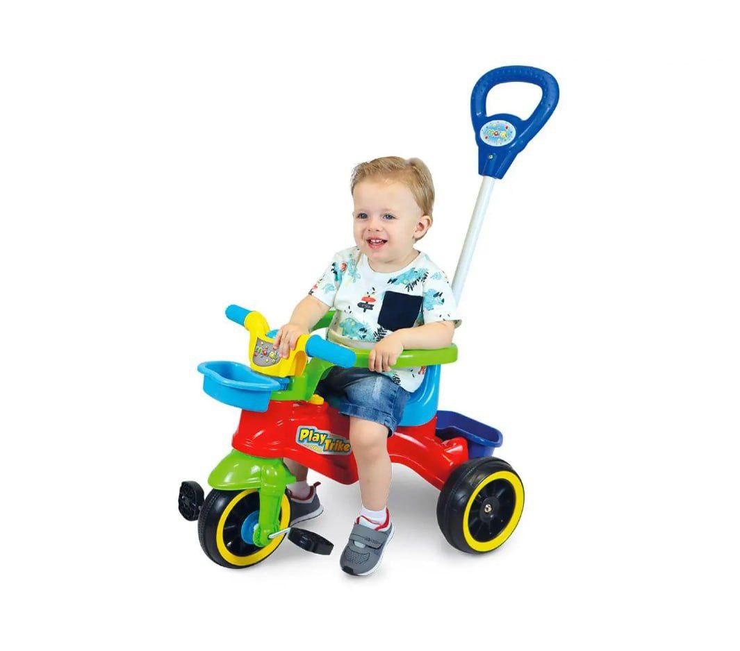 Triciclo com Empurrador Play Trike Maral