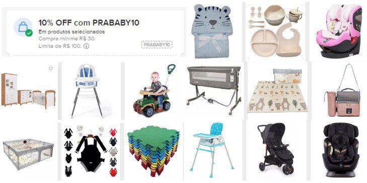 Achadinhos Infantis com cupom 10% OFF