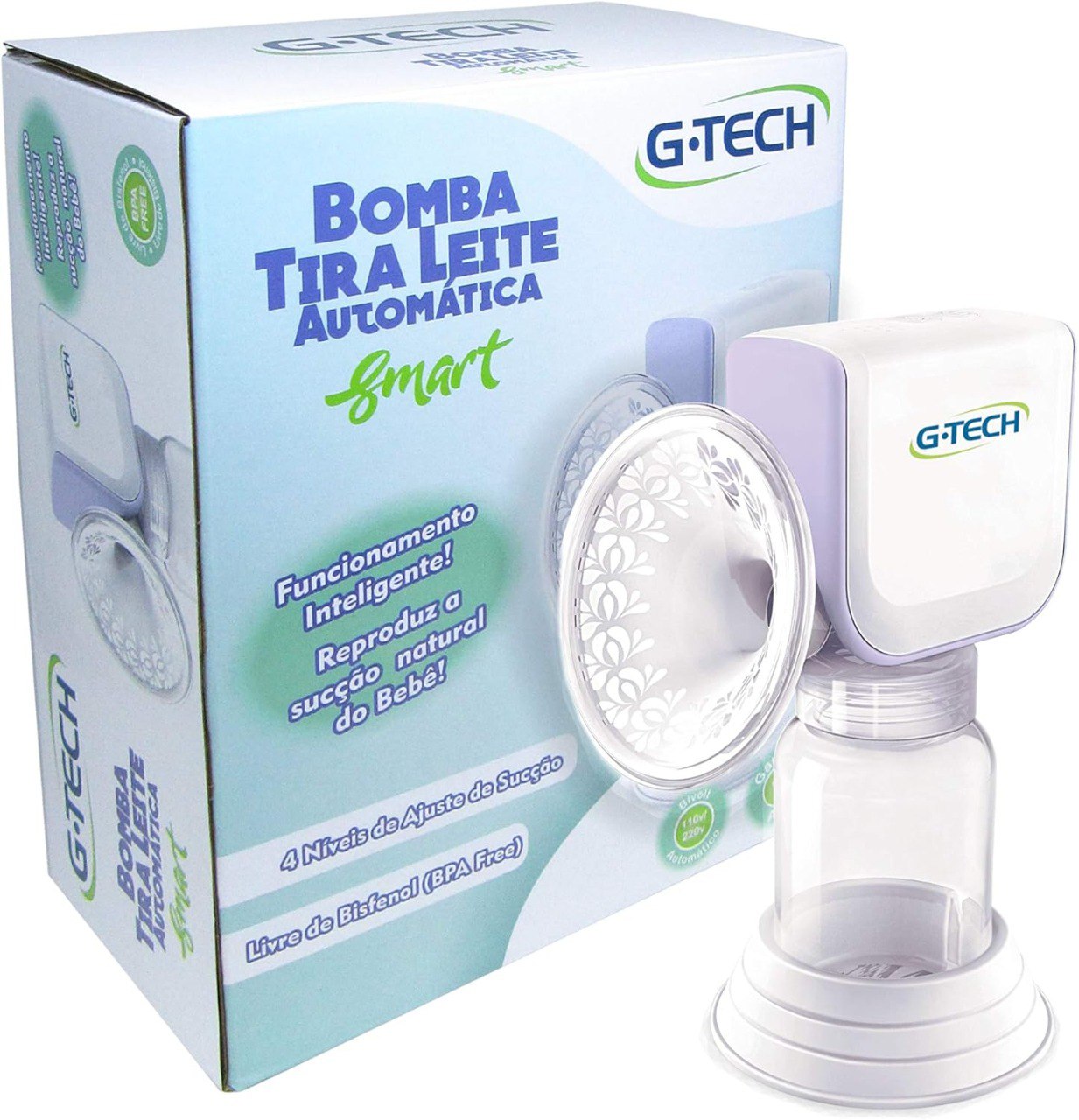 😍 Bomba Tira-Leite Materno Automática Smart, G-Tech