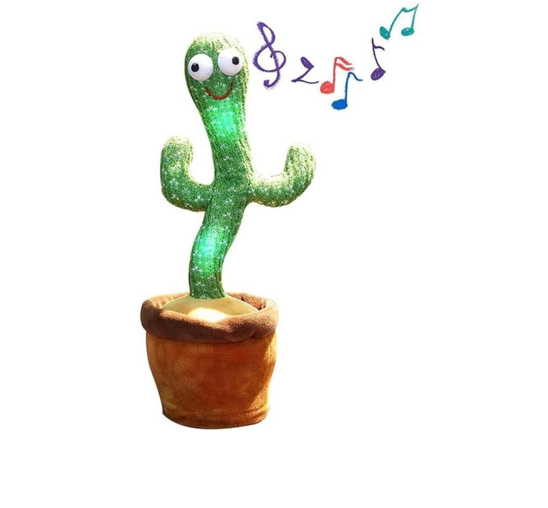 Cacto dançante e falante Brinquedo Repete Grava Pisca Toca Músicas