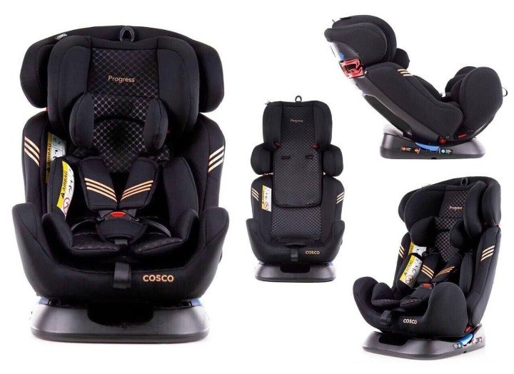 Cadeirinha Progress 0 a 36kg Cosco Preto e Bronze / Cinza