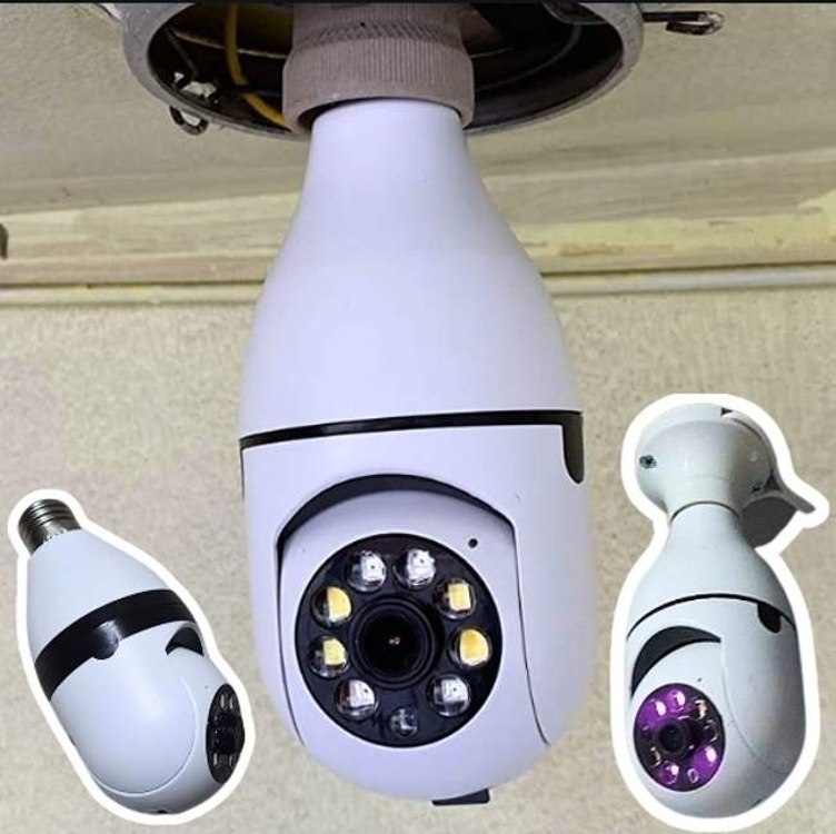 💥 Camera Segurança Panoramica Lampada Wifi Espia C/rastreio Orbitronic