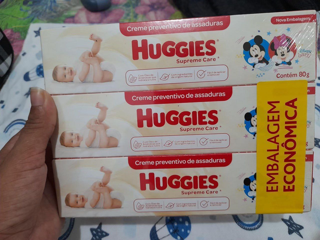 Cremes de Assaduras Huggies Supreme Care - Kit com 3 unidades de 80g