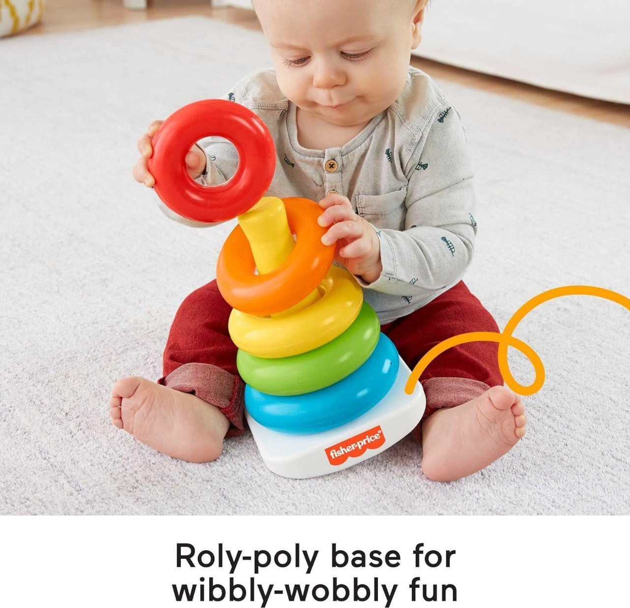 Fisher-Price, Pirâmide de Argolas, Brinquedo para Bebês