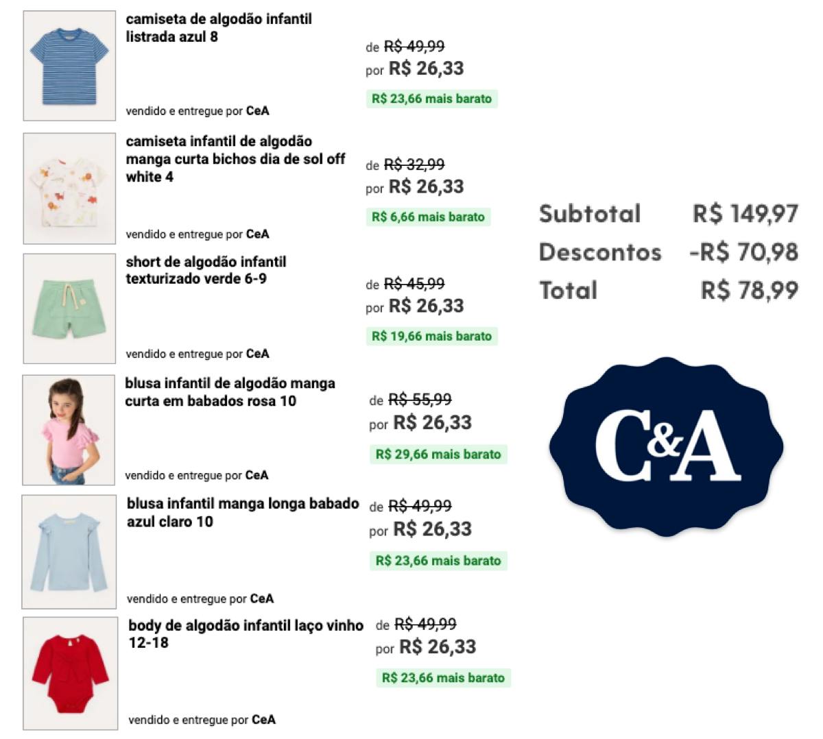 Flash Sale na C&A! Somente até às 18h de hoje 🏃‍♀️