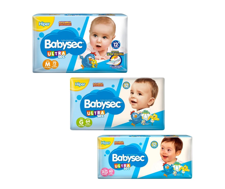 Fralda Babysec UltraSec Galinha Pintadinha