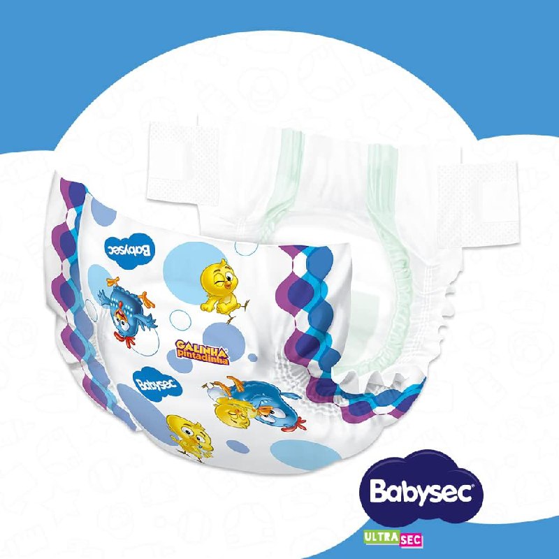 Fralda Babysec Ultrasec Galinha Pintadinha, XG, 30 unidades