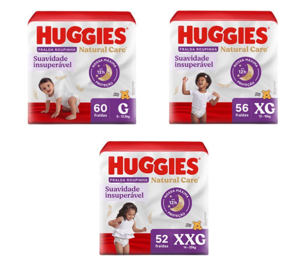 Fralda Huggies Natural Care Roupinha