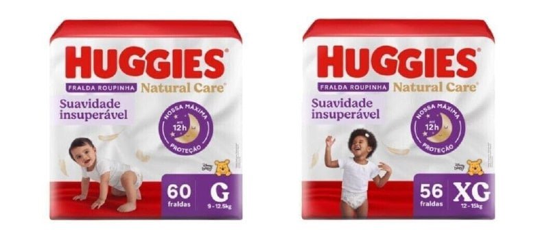 Fralda Huggies Natural Care Roupinha