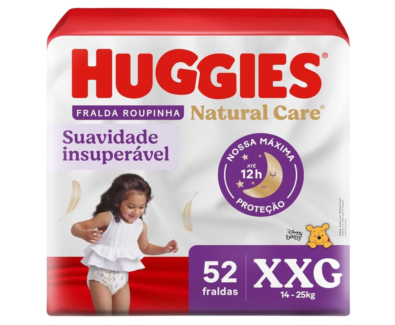 Fralda Huggies Natural Care Roupinha XXG com 52