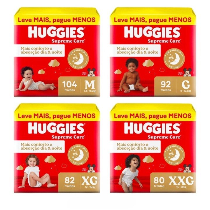 Fralda Huggies Supreme Care (pacote grande!)