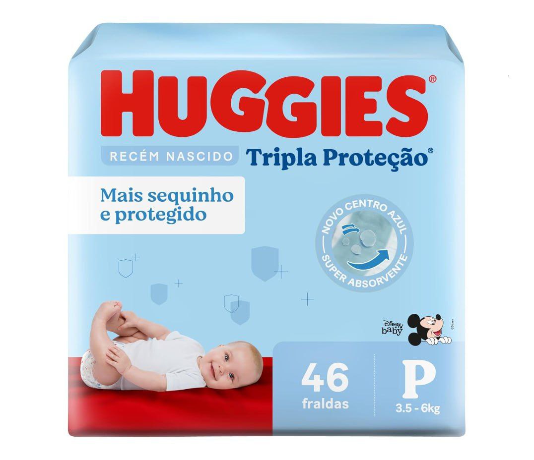 Fralda Huggies Tripla Proteção P com 46 Unidades