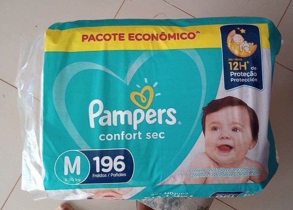 Fralda Pampers Confort Sec M 196 Unidades