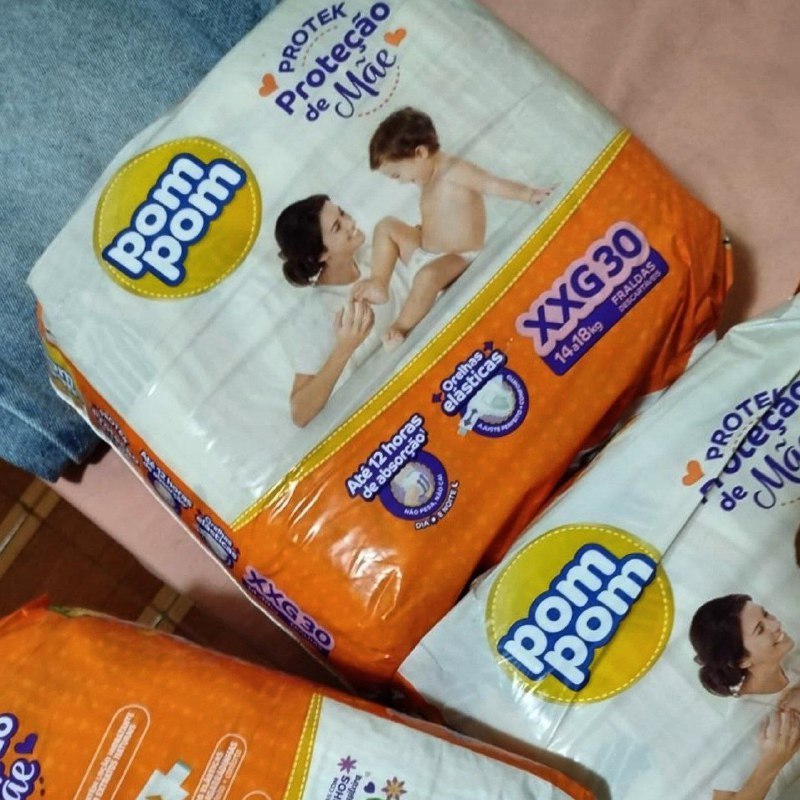 Fralda Pom Pom Protek Proteção de Mãe Mega XXG 30 Unidades